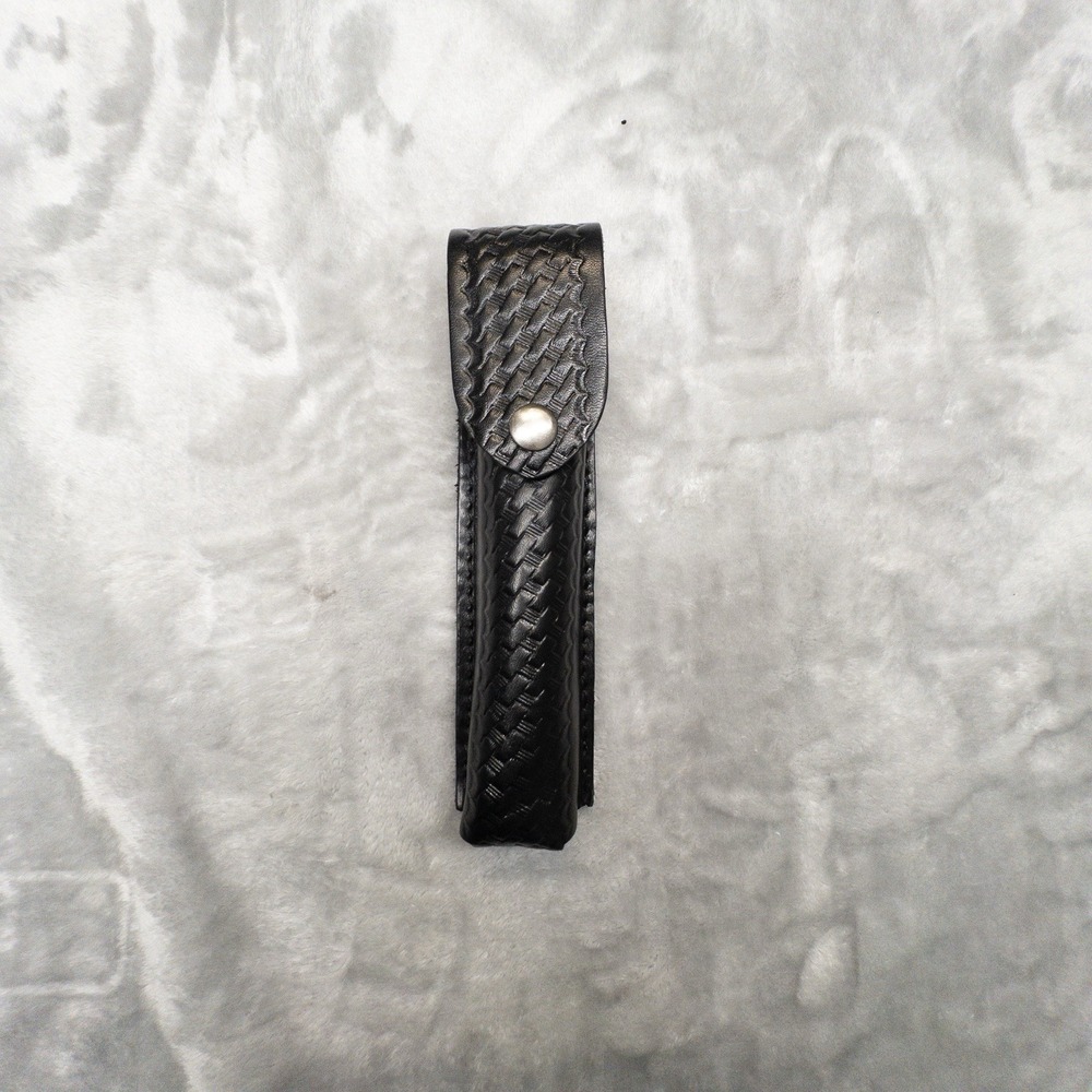 Boston Leather 5560 Basketweave Black Duty Belt Flashlight Holster Made In USA